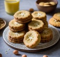 Assorted semolina maamoul or mamoul cookies with dallah and ramadan decor. Traditional arabic Eid al Adha, Eid al Fitr sweets