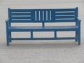 Traditional Arabic wooden bench in blue