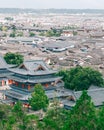 Traditional archiecture in old town of Lijiang, Yunnan, China Royalty Free Stock Photo