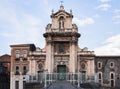 Traditional architecture of Catania, Sicily, facade of ancient cathedral