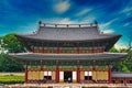 Impressive Architecture of Injeongjeon Hall at Changdeokgung Palace in Seoul, South Korea Royalty Free Stock Photo