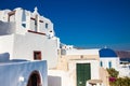 Architecture of the churches of the Oia City in Santorini Island Royalty Free Stock Photo