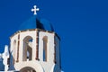 Architecture of the churches of the Oia City in Santorini Island Royalty Free Stock Photo