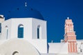 Architecture of the churches of the Oia City in Santorini Island Royalty Free Stock Photo