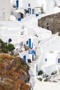 Cycladic houses and stairs, Oia, Santorini Island, Greecee Royalty Free Stock Photo