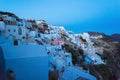 Traditional architecture evening scene of Oia and Caldera Santorini Greece Royalty Free Stock Photo