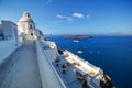 Traditional architecture in Fira on Santorini island, Greece Royalty Free Stock Photo