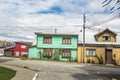 Traditional architecture houses in southern Chile - Ancud, Chiloe Island, Chile Royalty Free Stock Photo