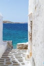 Traditional architecture of Oia village in Santorini island Royalty Free Stock Photo