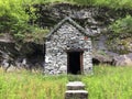 Traditional architecture and old houses of the Bignasco village The Maggia Valley or Valle Maggia or Maggiatal Royalty Free Stock Photo