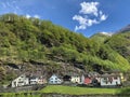 Traditional architecture and old houses of the Bignasco village The Maggia Valley or Valle Maggia or Maggiatal Royalty Free Stock Photo