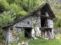 Traditional architecture and old houses of the Bignasco village The Maggia Valley or Valle Maggia or Maggiatal