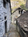 Traditional architecture and old houses in the hamlet of Boschetto The Rovana Valley or Valle Rovana, Val Rovana or Das Rovanatal