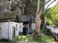 Traditional architecture and old houses in the hamlet of Rovana The Rovana Valley or Valle Rovana, Val Rovana or Das Rovanatal Royalty Free Stock Photo