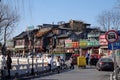 Traditional architecture on the promenade along the Houhai lake in Beijing