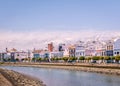 Traditional architecture of the region along the riverbank in Ayamonte