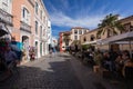 Traditional architecture at Santa Cruz - capital city of the island La Palma, Canary Islands, Spain Royalty Free Stock Photo