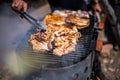 Traditional Argentine asado on the grill Royalty Free Stock Photo