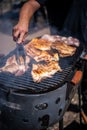 Traditional Argentine asado on the grill Royalty Free Stock Photo