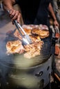 Traditional Argentine asado on the grill Royalty Free Stock Photo