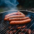 Traditional Argentine barbecue with sausages and cow meat