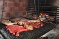 Traditional argentinian asado barbeque from argentina tradition bbq from Argentine brazil paraguay uruguay and chile Royalty Free Stock Photo