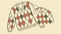 Traditional Argyle Knit Sweater Design, vector design Generative AI Royalty Free Stock Photo