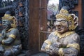 House guard statues in Penglipuran Traditional Village in Bali Indonesia Royalty Free Stock Photo