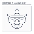 Traditional arts line icon