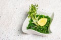 Traditional Asian chukka salad with peanut sauce in a bowl