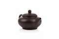 Traditional asian clay teapot isolated