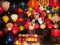 Traditional asian culorful lanterns on chinese market Royalty Free Stock Photo