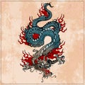 Traditional Asian Dragon. Royalty Free Stock Photo