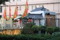 Traditional Asian Festival Flags Decorating Urban Scene Jan 12 2024