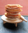 Traditional Asian food fried pies with meat