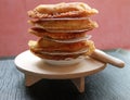 Traditional Asian food fried pies with meat