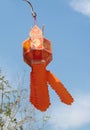 Traditional asian lantern in the courtyard of a Buddhist temple Royalty Free Stock Photo