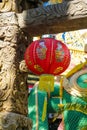 Traditional asian lantern in the courtyard of a chinese temple Royalty Free Stock Photo