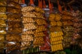 The traditional Asian market with food Malaysia