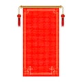 Traditional Asian red scroll