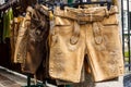 Traditional austrian and bavarian lederhosen (leather pants)