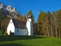 Traditional Austrian church in mountain environment