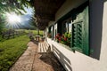 Traditional Austrian house, former film set of the series `Der Bergdoktor`, Wildermieming, Tirol, Austria Royalty Free Stock Photo