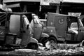 Traditional auto rickshaw image parking on roadside