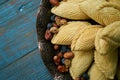 Traditional Azerbaijan pastries shekerbura for Novruz