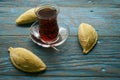 Traditional Azerbaijan sweet pastry shekerbura Royalty Free Stock Photo