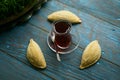 Traditional Azerbaijan sweet pastry shekerbura Royalty Free Stock Photo