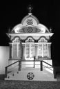 Traditional azores chapel by night. Imperio Terceira. Portugal. Royalty Free Stock Photo