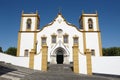 Traditional Azores church. Santa Cruz. Praia da Vitoria. Terceir Royalty Free Stock Photo