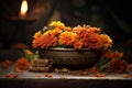 Traditional Aztec Marigold Flower Arrangement
